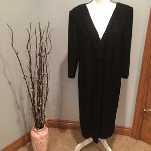 Alex Evenings Black Glitter Evening Gown Size 18w